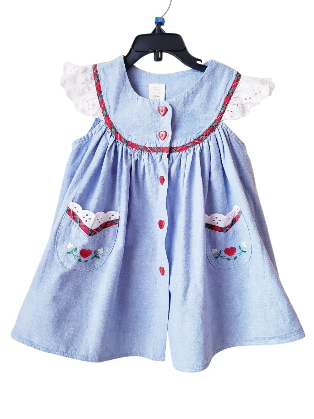 Vintage Blue Little Girls Dress